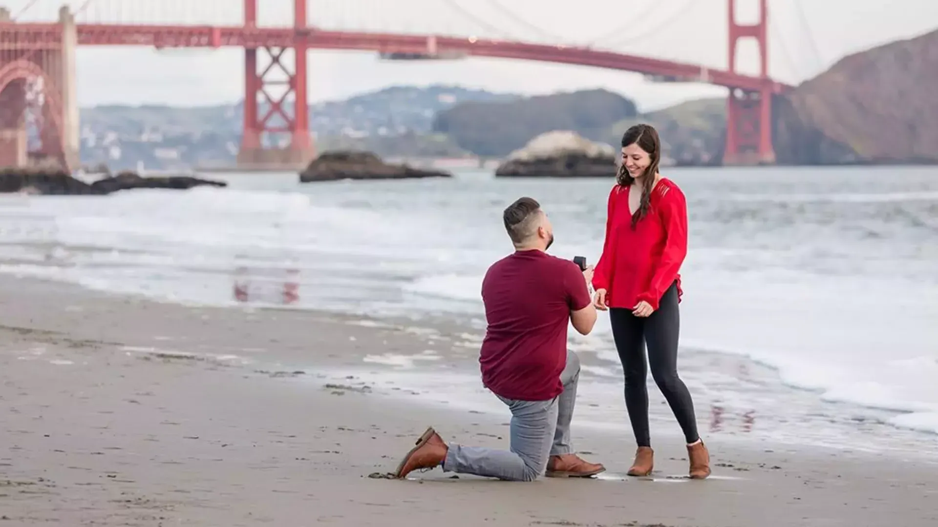 Proposta di matrimonio a Baker Beach